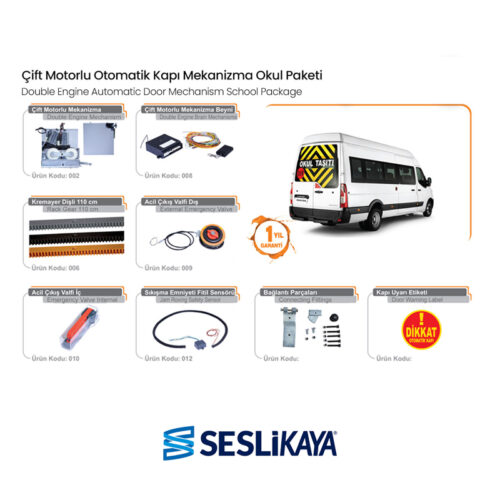 Okul Öğrenci Servisi Taşıtı Otomatik Kapı Uygulaması ve Montajı Paket 2